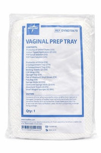 Lot of 4 Medline DYND70670 Vaginal Prep Tray Kit Exp 12/2024