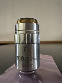 Fisher Scientific Microscope Objective Lens PL 100/1.25 Oil 160/0.17