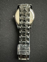 OPK Men's Analog Quartz Watch Black Stainless Steel Band