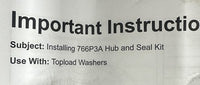 Alliance 766P3A Washer Hub & Seal Kit Top Load Genuine Parts