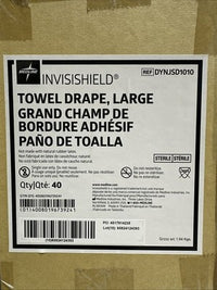 Medline InvisiShield Large Towel Drape – Adhesive Border – Sterile – Lot Of 40