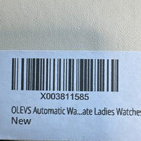 OLEVS Waterproof Luminous Diamond Dial Automatic Watch Women's Blue Heart