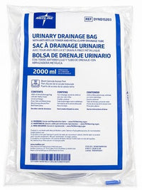 Lot of 10 Medline DYND15203 2000mL Drainage Bags Sterile Anti-Reflux Exp 12/2028
