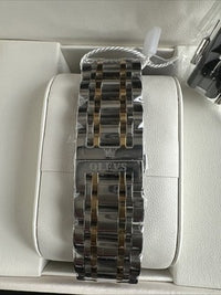 Olevs Men’s Watch Skeleton 5 Hands Gold/Silver Band, Blue Dial