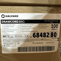 Halyard Drawcord Bags Drawstring 40”x40” Clear 100 Pcs