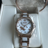 OLEVS Waterproof Luminous Diamond Dial Automatic Watch Women's Pearl Dragonfly