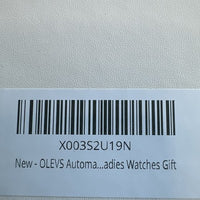 Olevs Automatic Mechanical Women Watch Ceramic Steel Band Waterproof Wristwatch