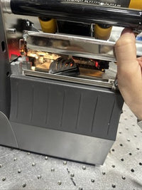 Zebra ZT410 Industrial Label Printer. SN: 18J192905272. Missing Printer Head