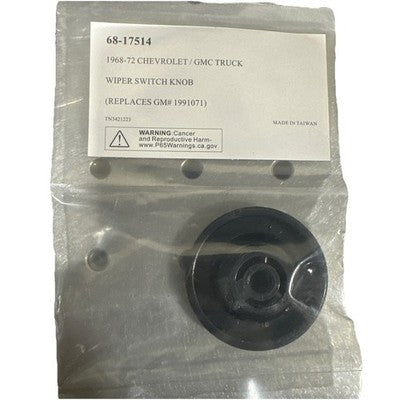 68-72 Chevy GMC Truck Wiper Switch Knob 68-17514 Black