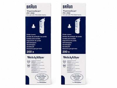 Braun ThermoScan PC 200 Probe Covers For PRO 6000 Series Lot of 2 400 Covers