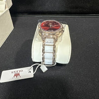 OLEVS Waterproof Luminous Diamonds Dials Automatic Watch Women's Red Heart