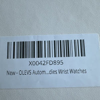 OLEVS Woman's Ceramics Band Zircon Case Day Auto Mechanical Wrist Watches White