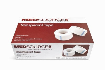 MedSource Transparent Medical Tape – MS-15010 Box Of 12