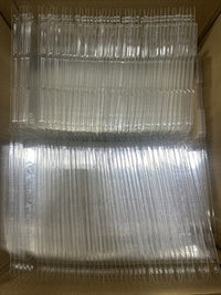 Case of 100 Clear Hinged Clamshell Blister Packaging 15.73 x 4.75 x 1.8