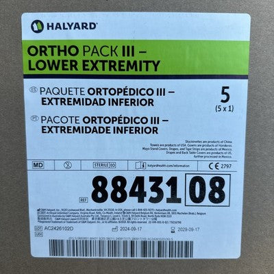 Halyard 8843108 Orthopack III Lower Extremity (BOX OF 5)
