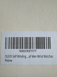 Olevs Men’s Watch Skeleton 5 Hands Silver Band, Black Dial