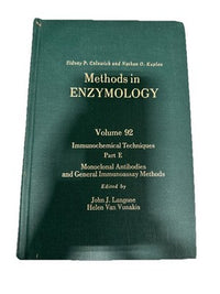 Methods in Enzymology Vol 92 Immunochemical Techniques Monoclonal Antibodies HC