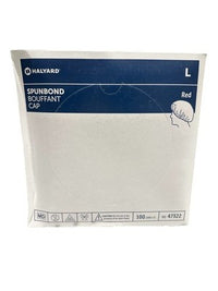 Halyard Spunbond Bouffant Cap L Red REF 47322 100 Ct Disposable Caps