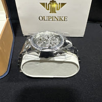 OUPINKE Dragon Skeleton Mens Wrist Watches Luxury Dress Automatic Self Winding