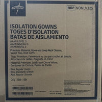 Medline Isolation Gown Box Of 50 Size Large Ref NONLV325