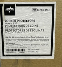 Medline GEMCORNER 6”x6” Blue Foam Corner/Equipment Protectors Case of 100