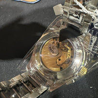 Oupinke WhiteSkeleton Tourbillon Luminous Formal Automatic Mechanical Wristwatch