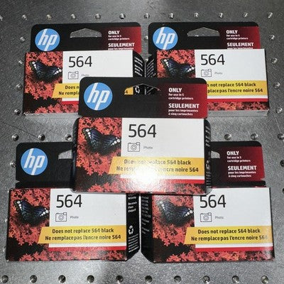 Lot Of 5 HP 564 Photo Ink Cartridge (CB317WN) NEW SEALED Expires 07/2026