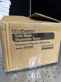 MedChoiceTwin-Blade Disposable Razors Blue, Case of 720 RZR2000