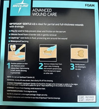 Medline Optifoam Gentle LQ Foam Sacral Dressing 7 x 7 in 5/Bx MSC2377EP Exp 2025