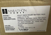 Marathon Power Vault Rack Mount Battery Pack VBRD-0014-72 72VDC 2U