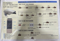 Righton NP-3S Chart Projector w/ Remote & Manuals Wall Mount Tested