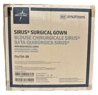 Medline Sirus Surgical Gowns Large DYNJP2001S Sterile Non-Reinforced Case/20