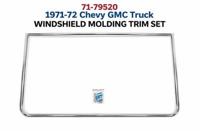 71-79520 1971-72 Chevy GMC Truck Windshield Molding Trim Set SS