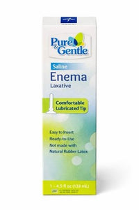 Medline Pure & Gentle Saline Enema Solution 4.5oz 133mL Exp 2028 NEW