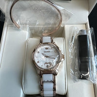 OLEVS Waterproof Luminous Diamond Dial Automatic Watch Women's Pearl Heart