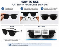 Flat Slip-In UV Protective Eyewear Bag of 50 Black Glasses