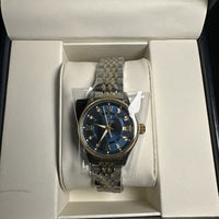 JSDUN Luxury Women’s Watch Stainless Steel And Gold, Diamond, Blue Face