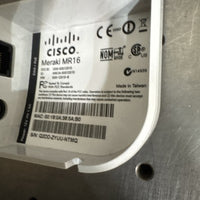 Cisco Meraki MR16 Wireless Access Point Cloud-Managed