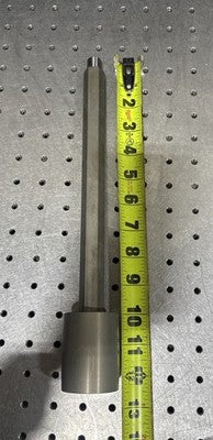 Industrial Steel Conveyor Roller w/Hex Shaft & Threaded End Bearing Roller ~12”