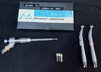 Midwest Shorty Motor with Straight Tru-torc Nosecone 2 Quiet Air Handpiece