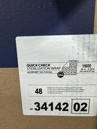 Case of 48 Halyard Health H600 54x 54" Quick Check Sterilization Wraps