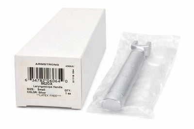 ARMSTRONG 8620X Laryngoscope Handle – Small, Silver – Latex Free – New