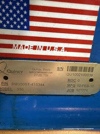 Quincy QR-350 Two Stage 18 HP Reciprocating Air Compressor