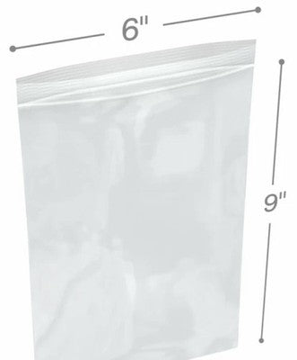 MediChoice Resealable Bags 6 x 9 Clear 2 Mil Case of 4000 ZB06092