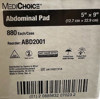 MedChoice Abdominal Pads 5” x 9” – ABD2001 – Case of 880 – Non-Sterile