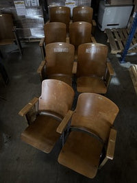 Vintage Wooden Theater Seating Set (14 Seats)