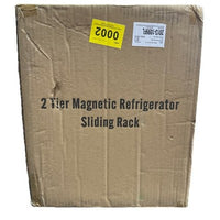 Magnetic Fridge Sliding Shelf Organizer Black Storage Rack Kitchen Dorm