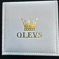 Olevs Men’s Luxury Watch, Day Date, Diamond, Gold Band And Face