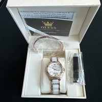 OLEVS Waterproof Luminous Diamond Dial Automatic Watch Women's Pearl Heart