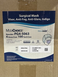 MediChoice PG4-5063 Surgical Masks w/ Visor Anti-Fog Level 3 100/Case